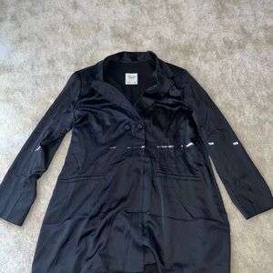 Abercrombie & Fitch Black Blazer Dress with Notched Lapel